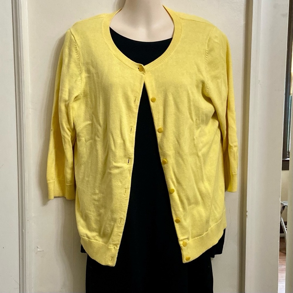 Talbots Yellow Sweater Cardigan (S-L)